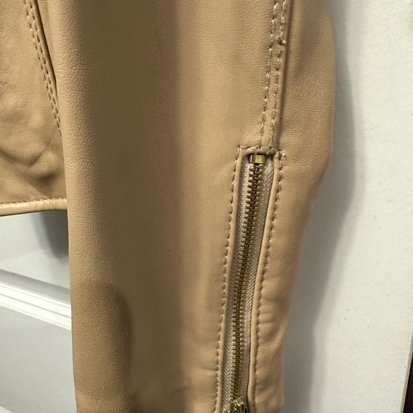 Michael Kors Beige Leather Jacket - Picture 4 of 5